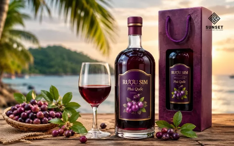 Rượu sim là đặc sản nổi tiếng được làm từ quả sim rừng Phú Quốc